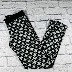 Nike Dri-FIT Leggings Women's Medium Black White Geometric Yoga Pants Workout